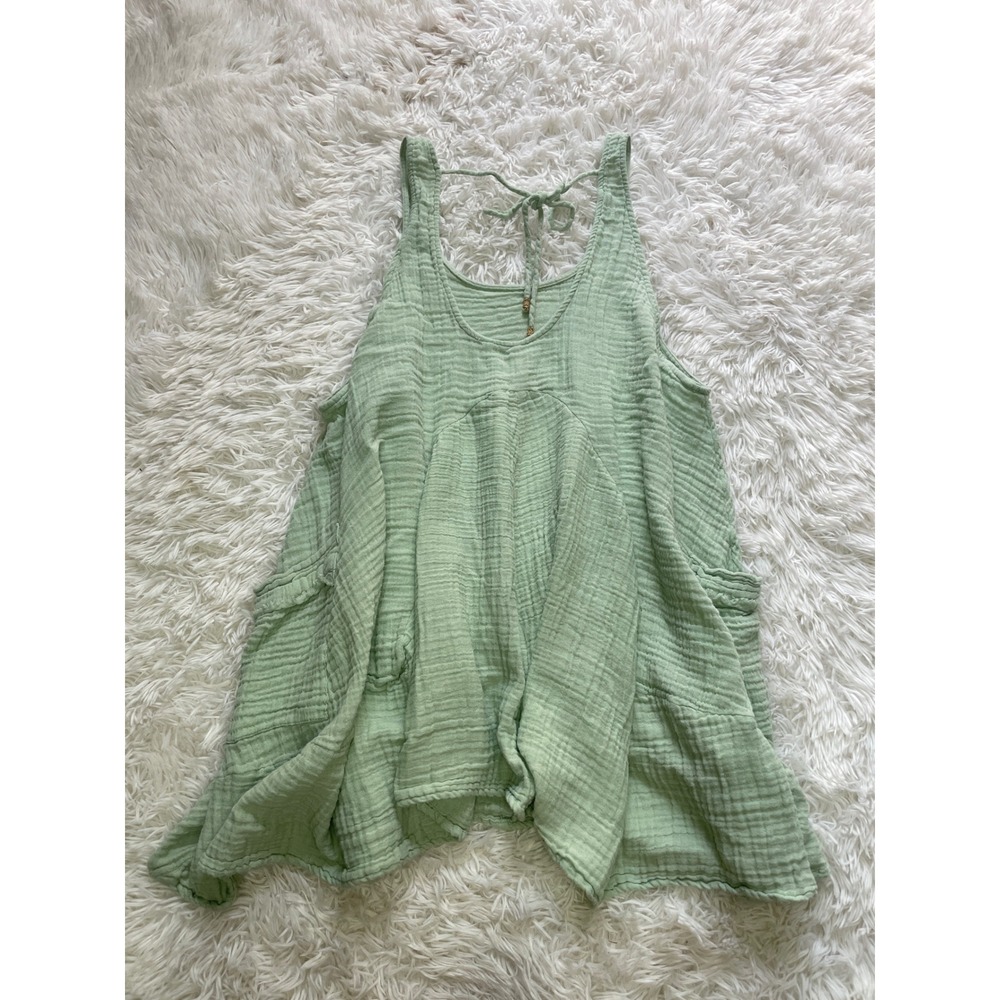 Free People Gauze 100% Cotton Peasant Tank Top - Picture 9 of 9